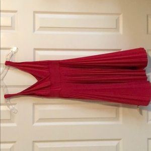 Pink Polyester Mid length Dress